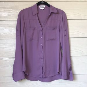 Women’s purple button down
